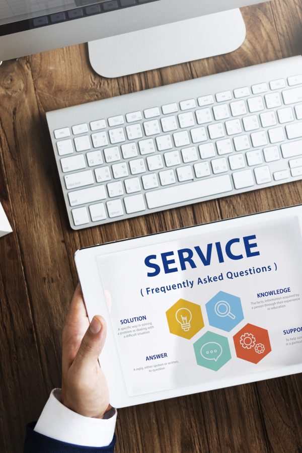 Customer Service FAQs Illustration Customer Service FAQs Illustration